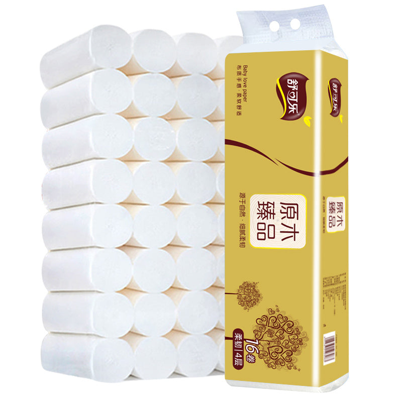 Shukola 16 Rouleaux de Papier Toilette - Doux, Absorbant, Naturel & Pratique