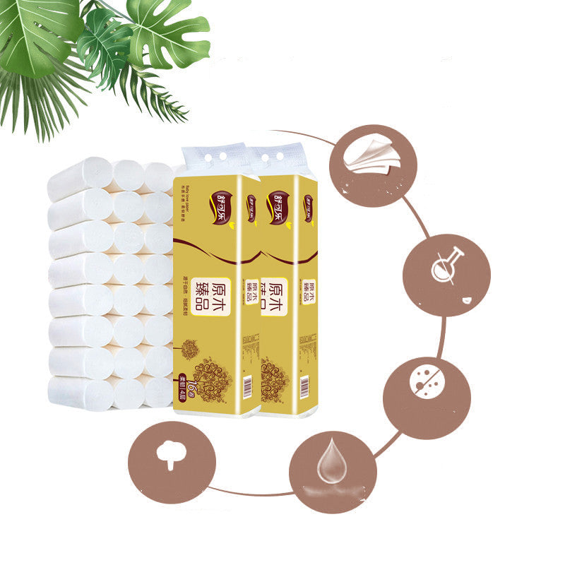 Shukola 16 Rouleaux de Papier Toilette - Doux, Absorbant, Naturel & Pratique