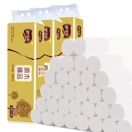 Shukola 16 Rouleaux de Papier Toilette - Doux, Absorbant, Naturel & Pratique
